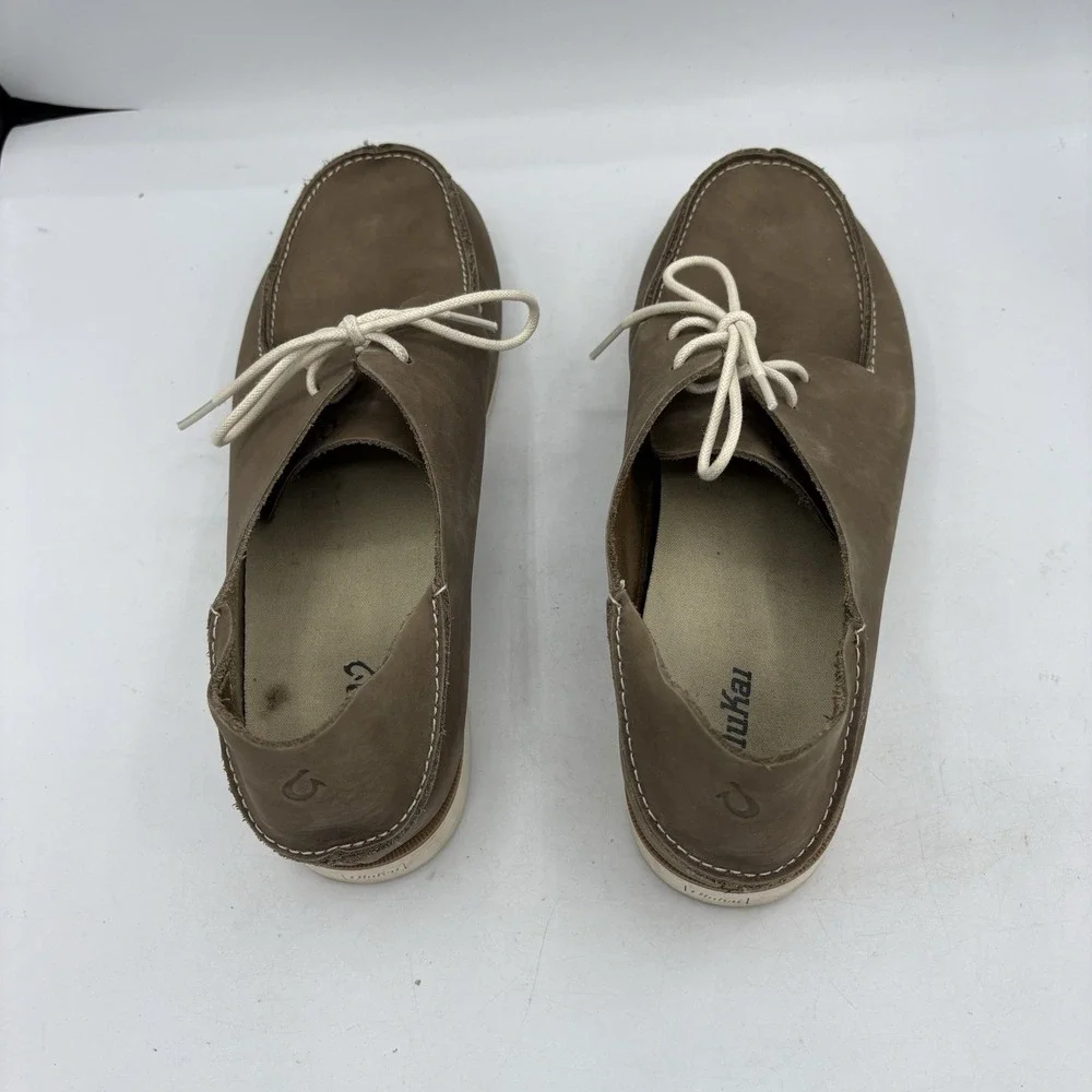 Olukai Shoes Mens Size‎ 11 Holokai Boat Brown Thin Leather